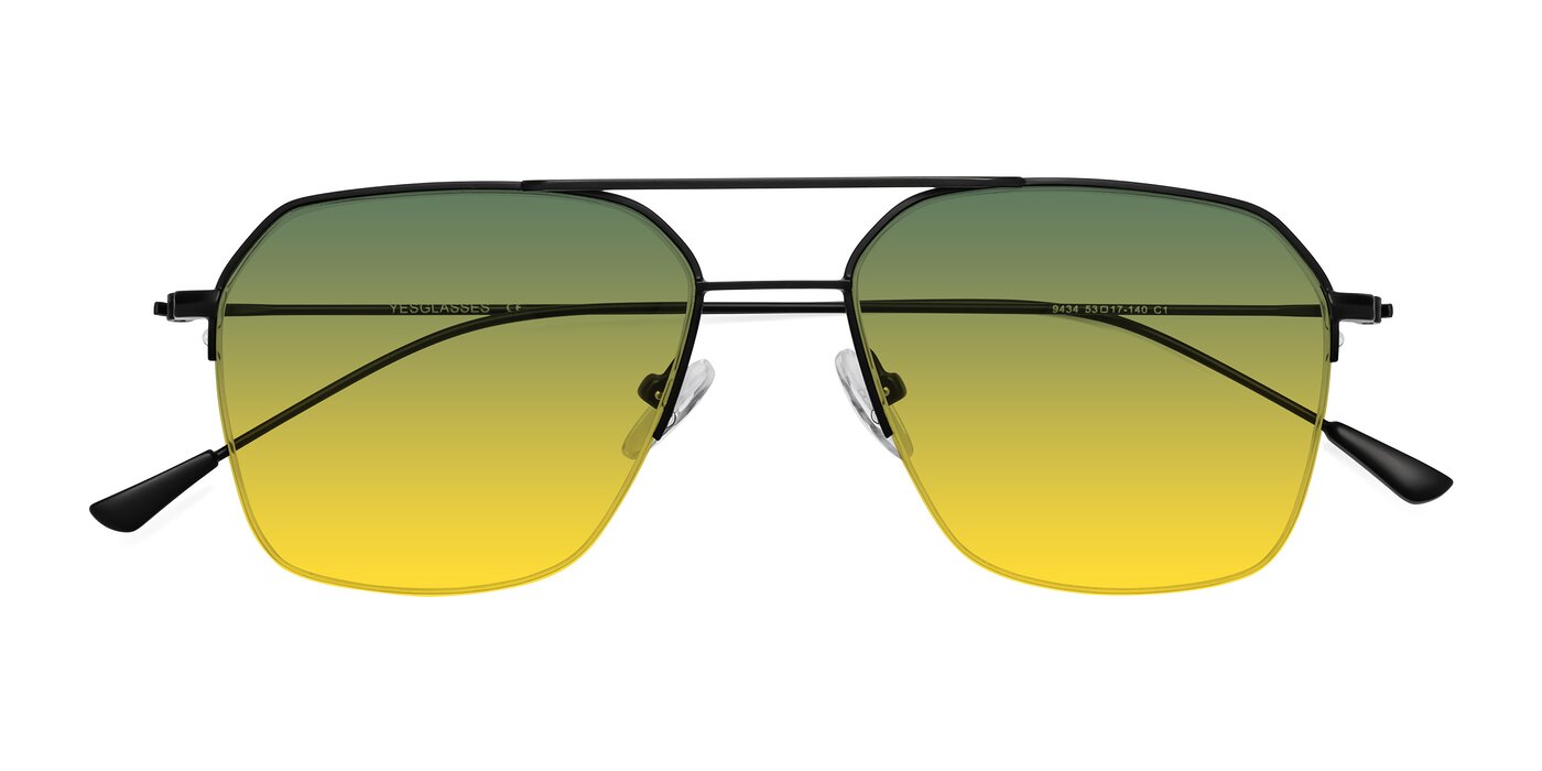 9434 - Matte Black Gradient Sunglasses