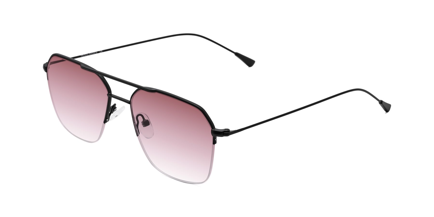 Angle of Largo in Matte Black with Garnet Gradient Lenses