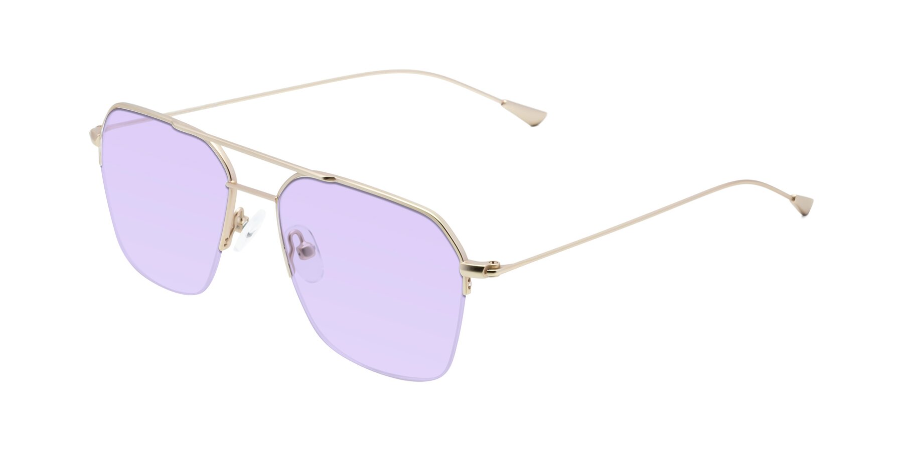 Angle of Largo in Jet Gold with Light Purple Tinted Lenses