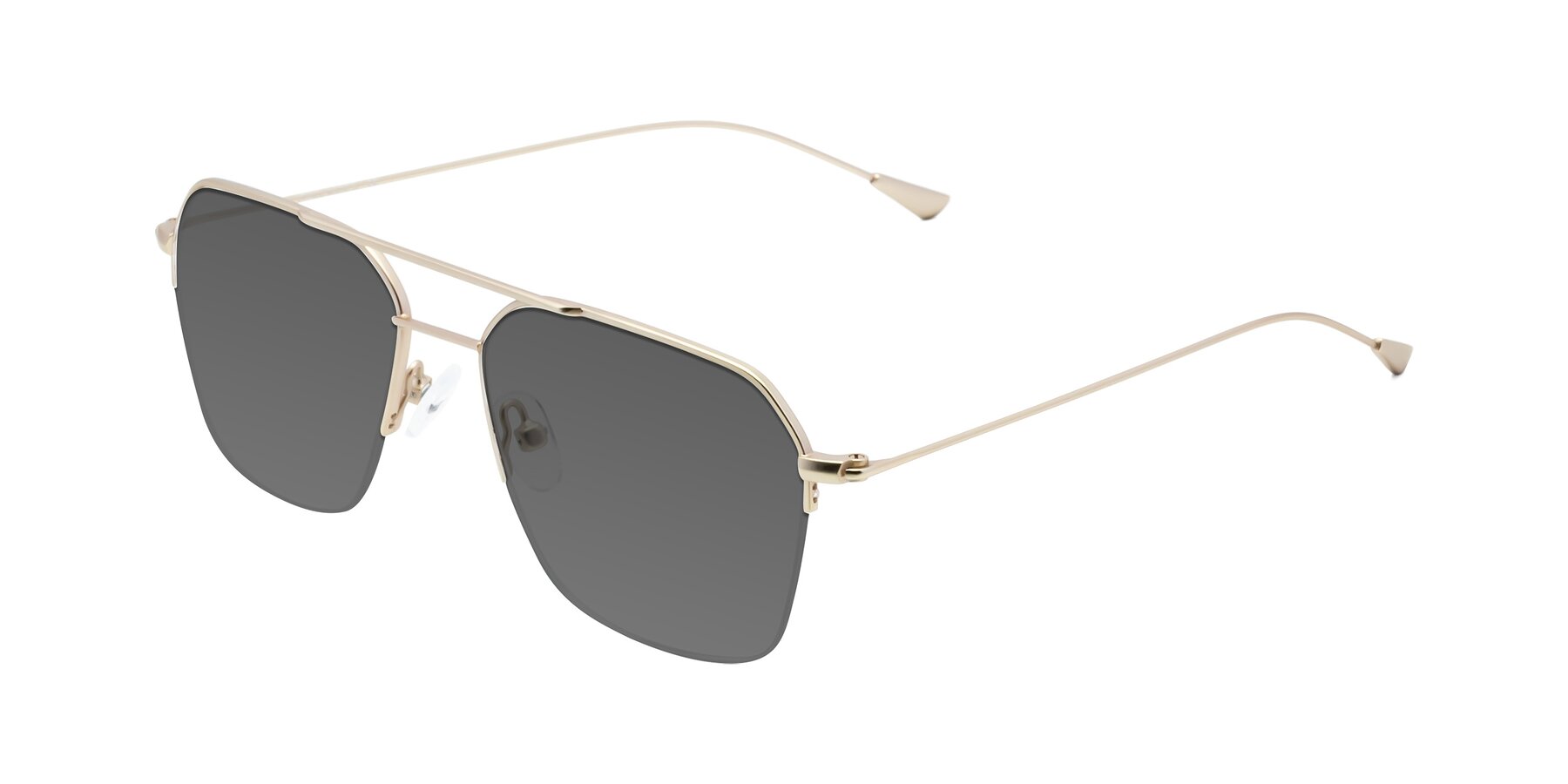 Angle of Largo in Jet Gold with Medium Gray Tinted Lenses
