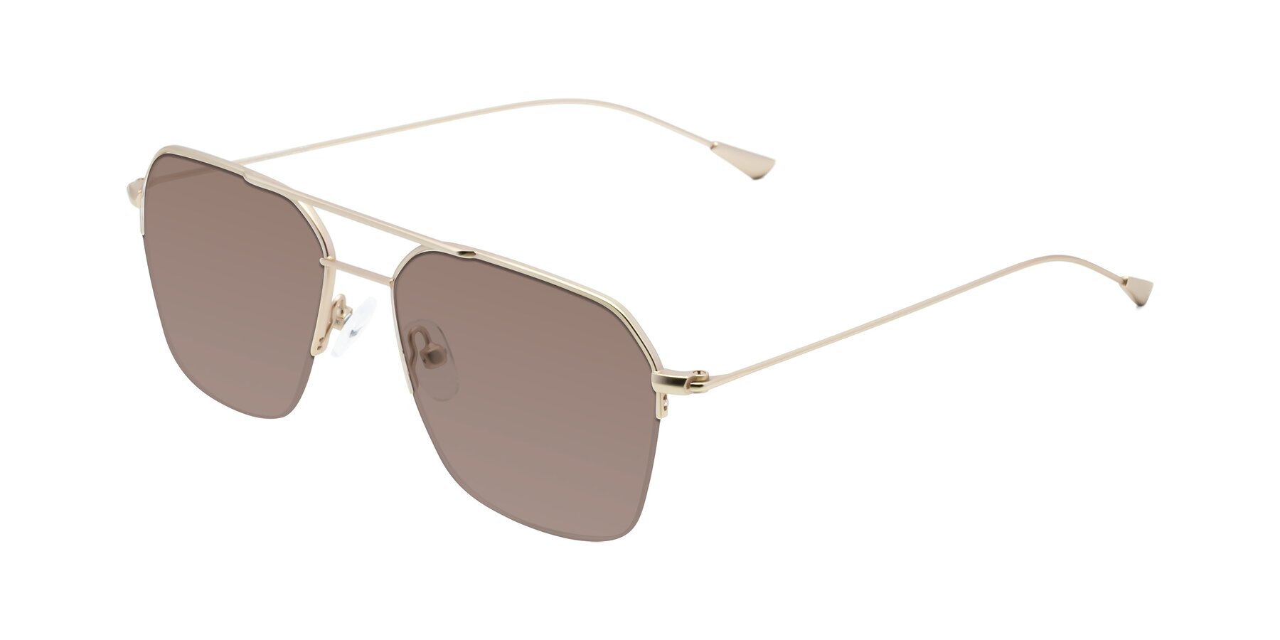 Angle of Largo in Jet Gold with Medium Brown Tinted Lenses