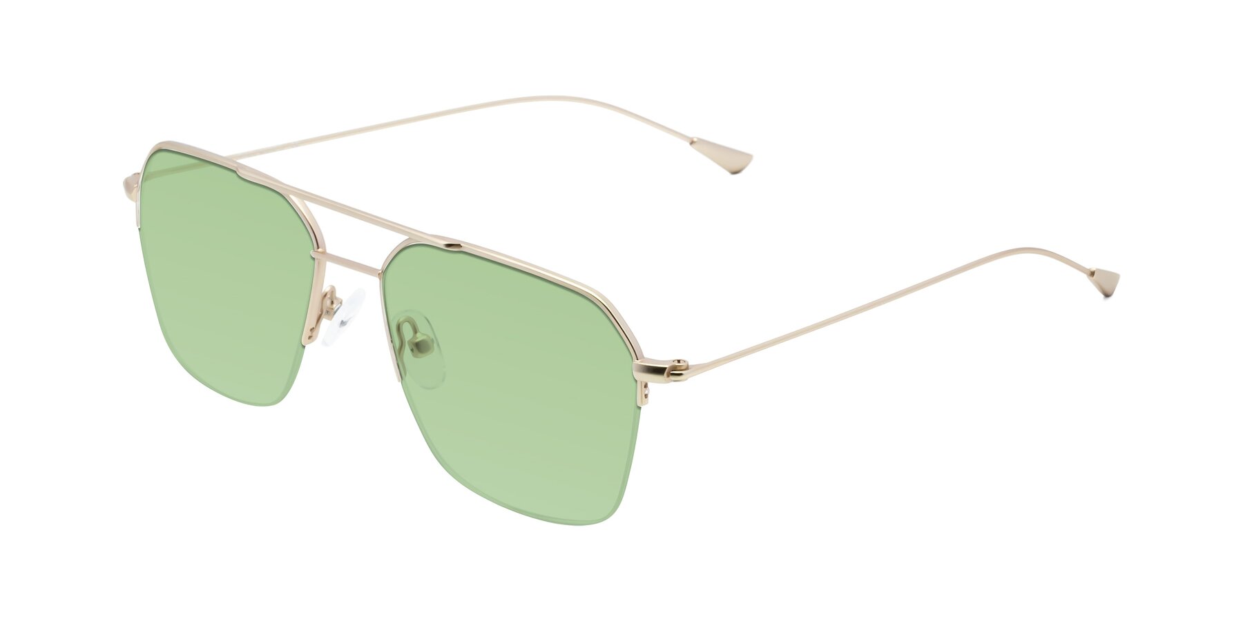 Angle of Largo in Jet Gold with Medium Green Tinted Lenses