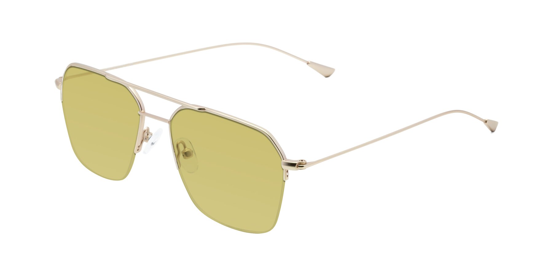 Angle of Largo in Jet Gold with Medium Champagne Tinted Lenses