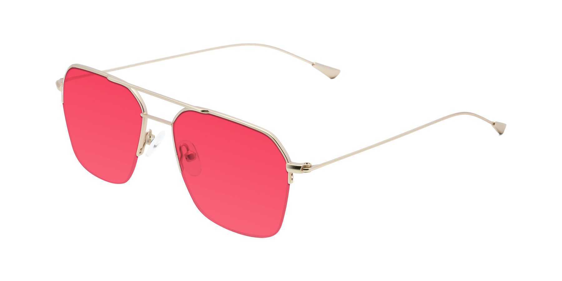 Angle of Largo in Jet Gold with Red Tinted Lenses