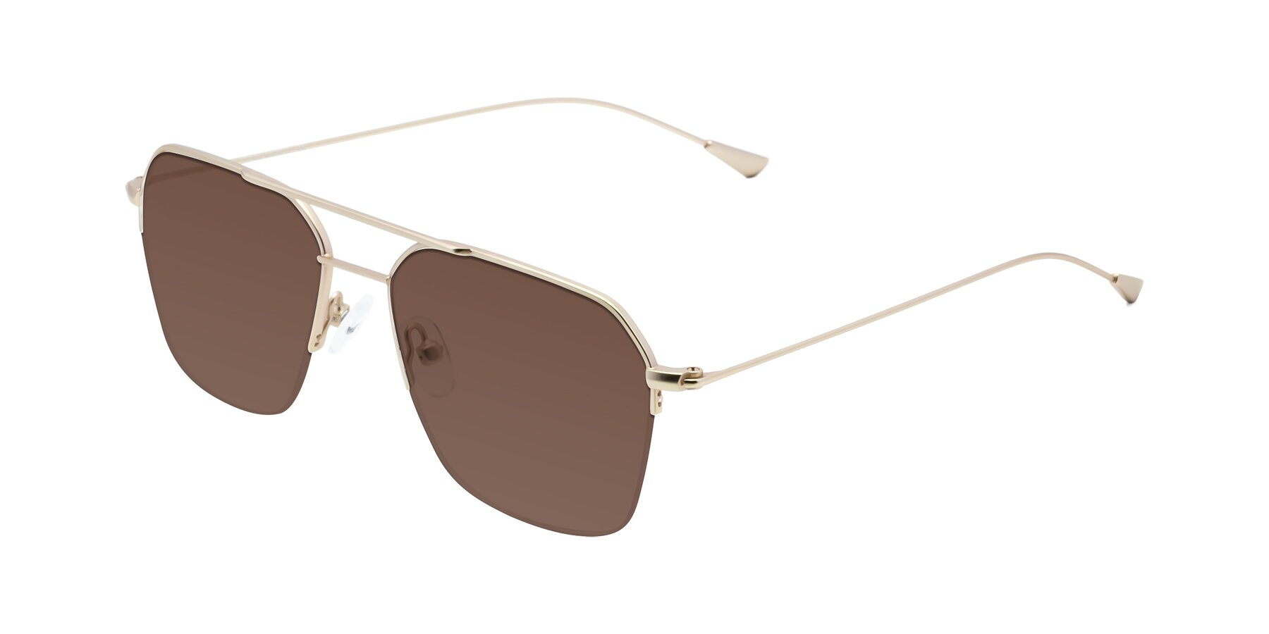 Angle of Largo in Jet Gold with Brown Tinted Lenses