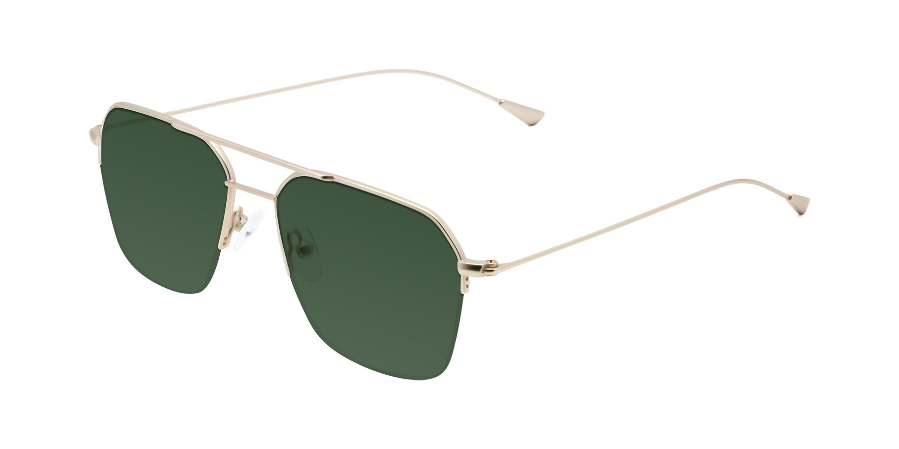Angle of Largo in Jet Gold with Green Tinted Lenses