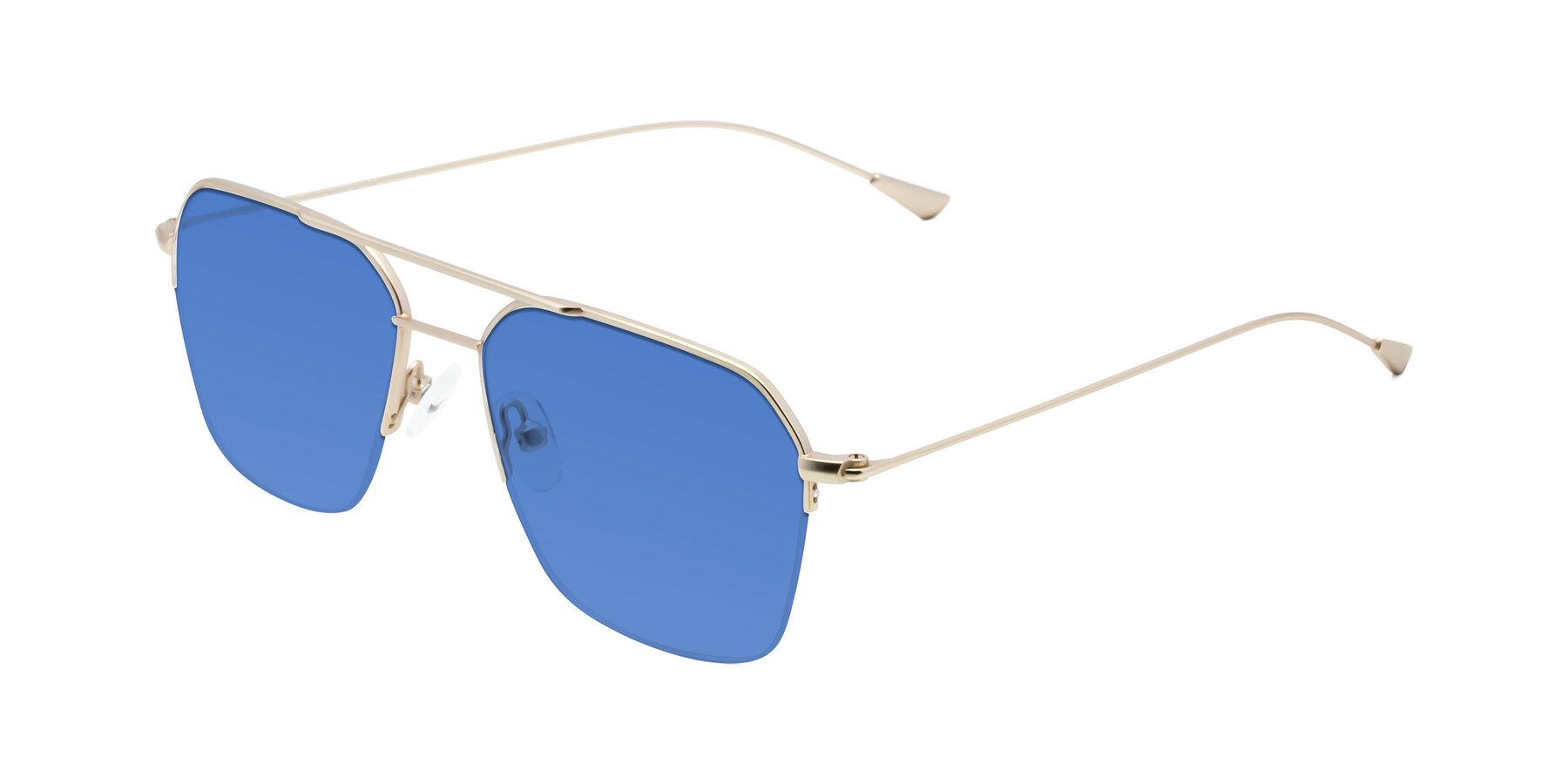 Angle of Largo in Jet Gold with Blue Tinted Lenses