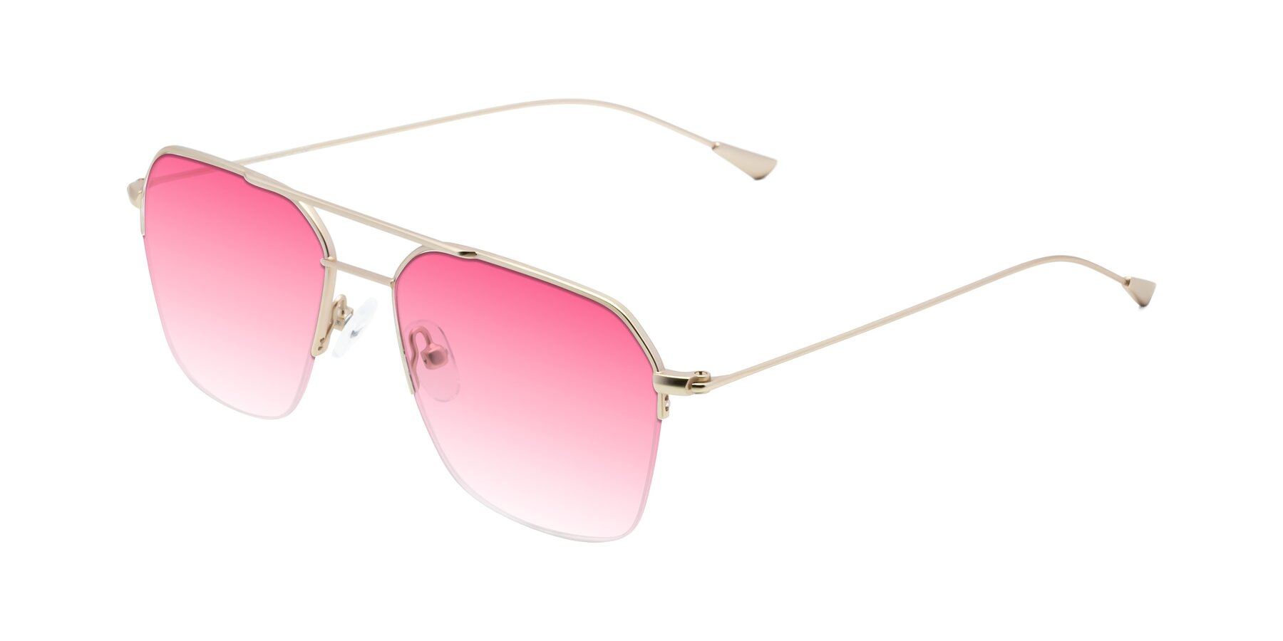 Angle of Largo in Jet Gold with Pink Gradient Lenses