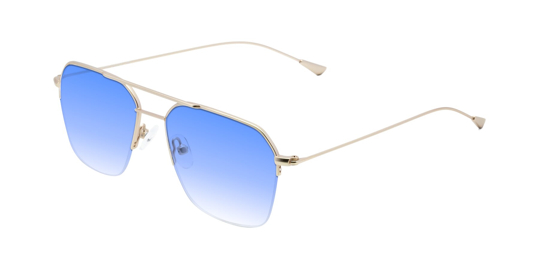 Angle of Largo in Jet Gold with Blue Gradient Lenses