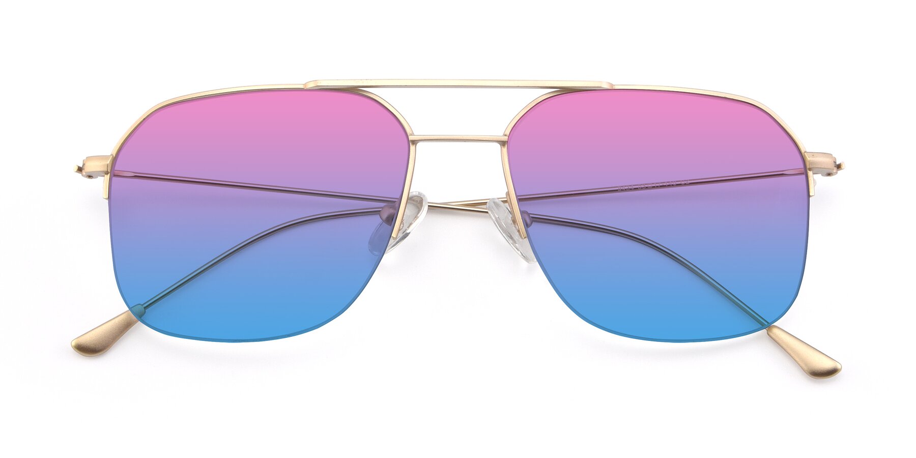 Folded Front of 9434 in Jet Gold with Pink / Blue Gradient Lenses