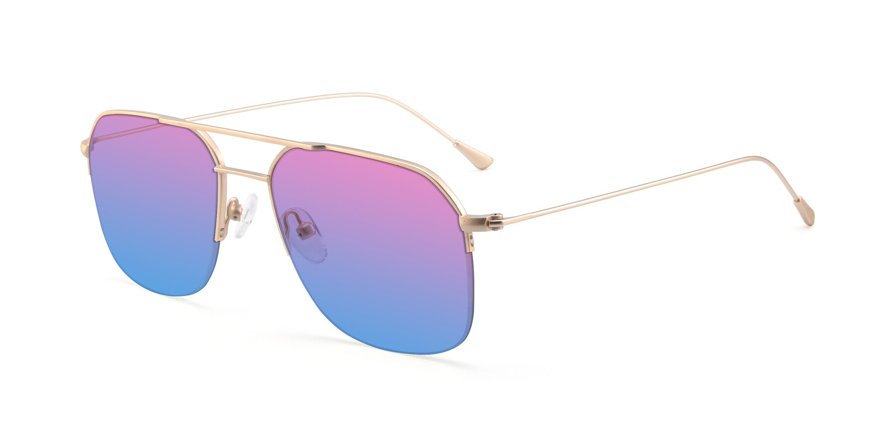 Angle of 9434 in Jet Gold with Pink / Blue Gradient Lenses