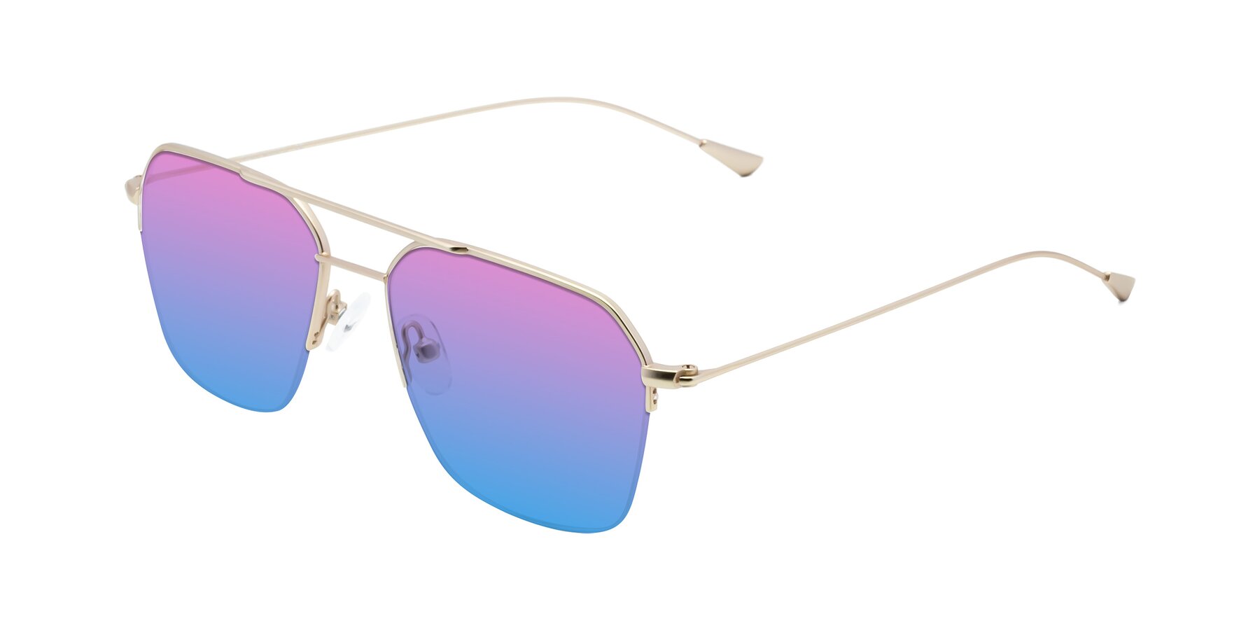 Angle of Largo in Jet Gold with Pink / Blue Gradient Lenses