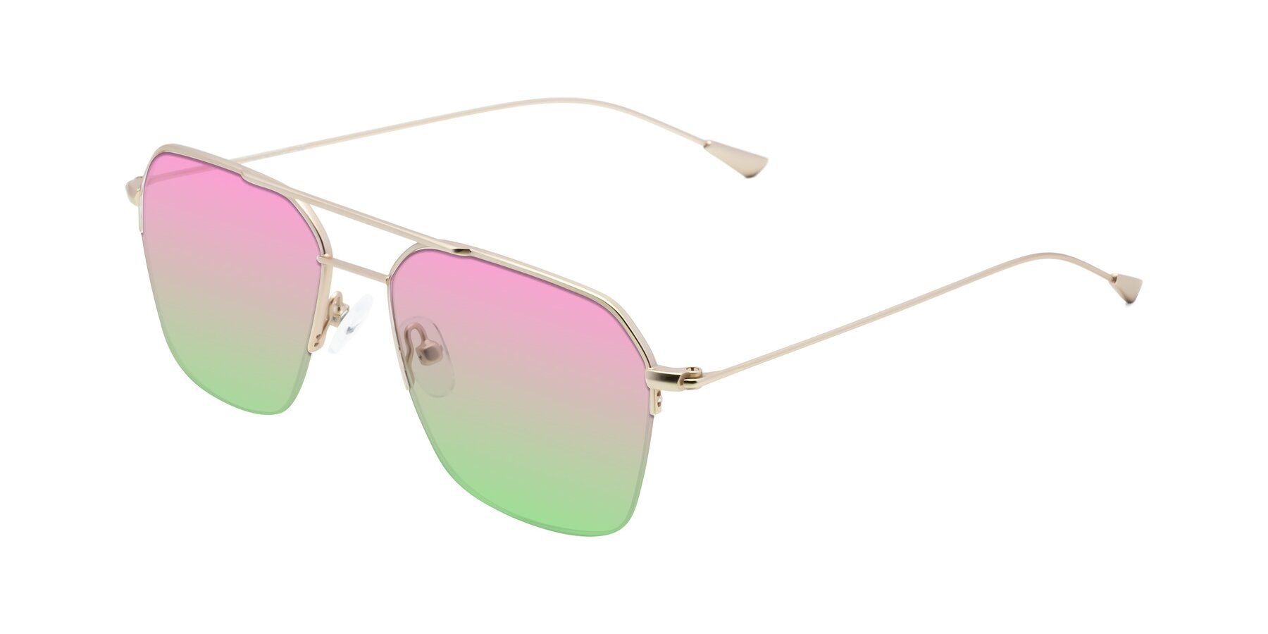 Angle of Largo in Jet Gold with Pink / Green Gradient Lenses