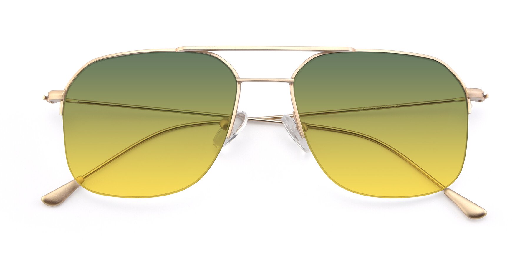 Folded Front of 9434 in Jet Gold with Green / Yellow Gradient Lenses