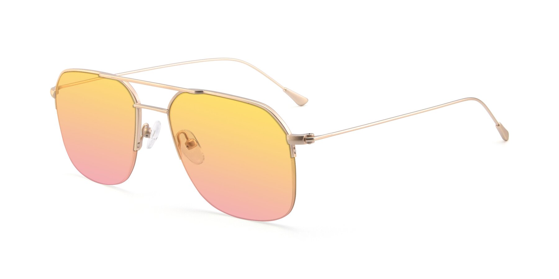 Angle of 9434 in Jet Gold with Yellow / Pink Gradient Lenses