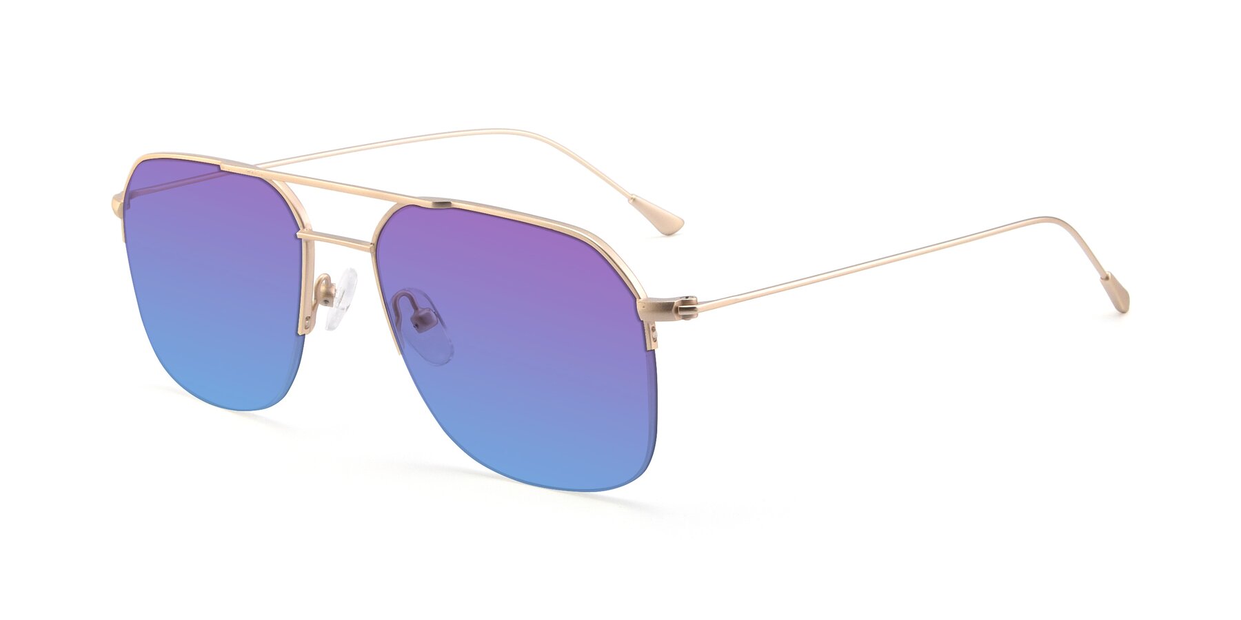 Angle of 9434 in Jet Gold with Purple / Blue Gradient Lenses
