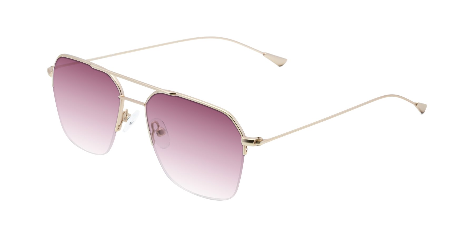 Angle of Largo in Jet Gold with Wine Gradient Lenses