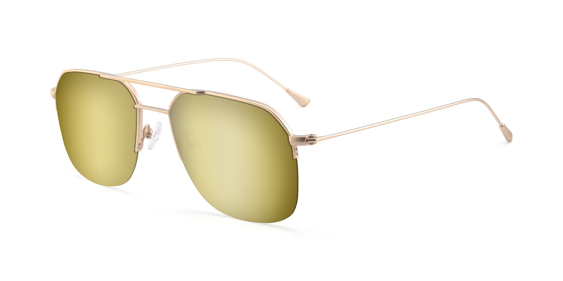 Angle of 9434 in Jet Gold with Gold Mirrored Lenses