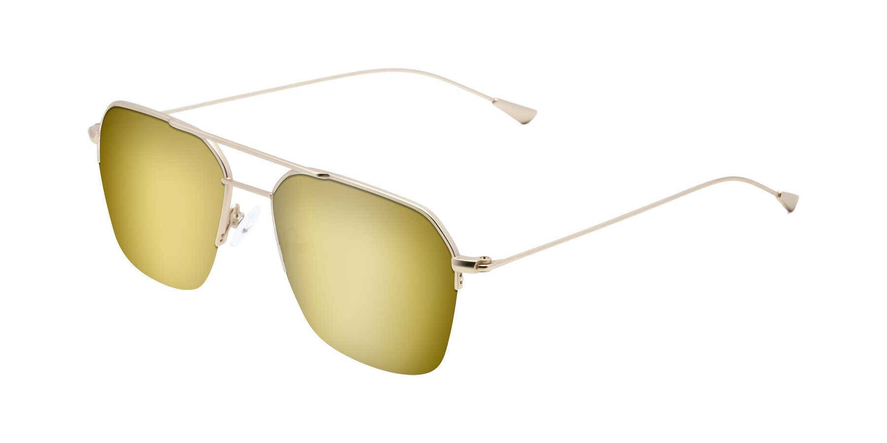 Angle of Largo in Jet Gold with Gold Mirrored Lenses