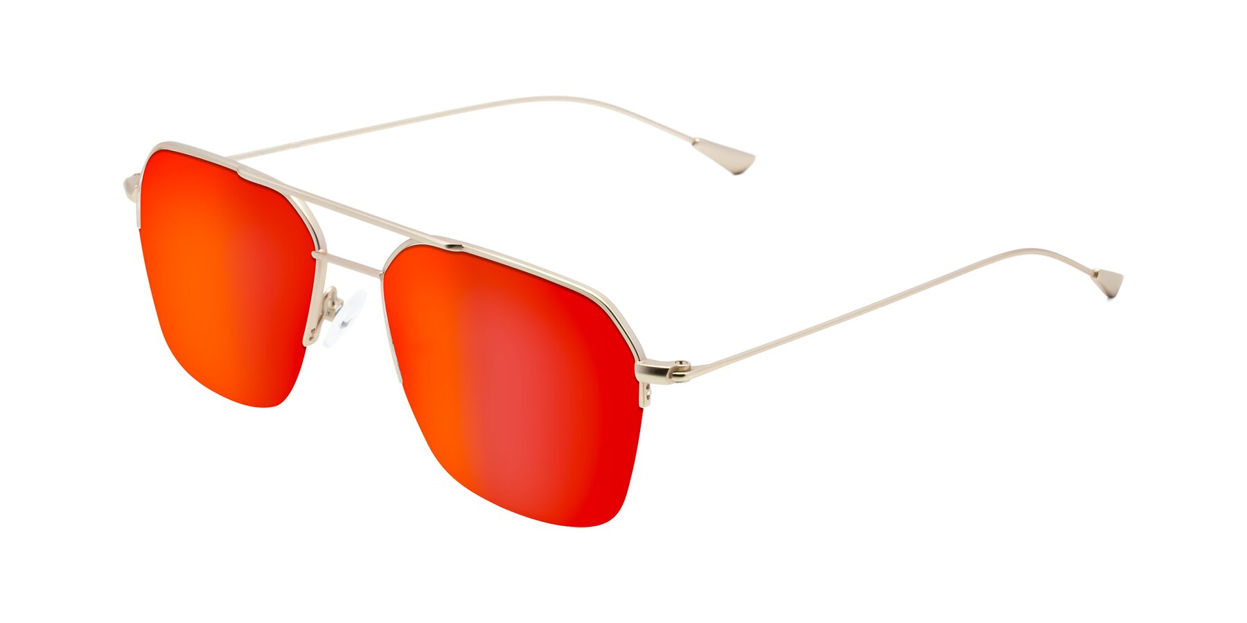 Angle of Largo in Jet Gold with Red Gold Mirrored Lenses