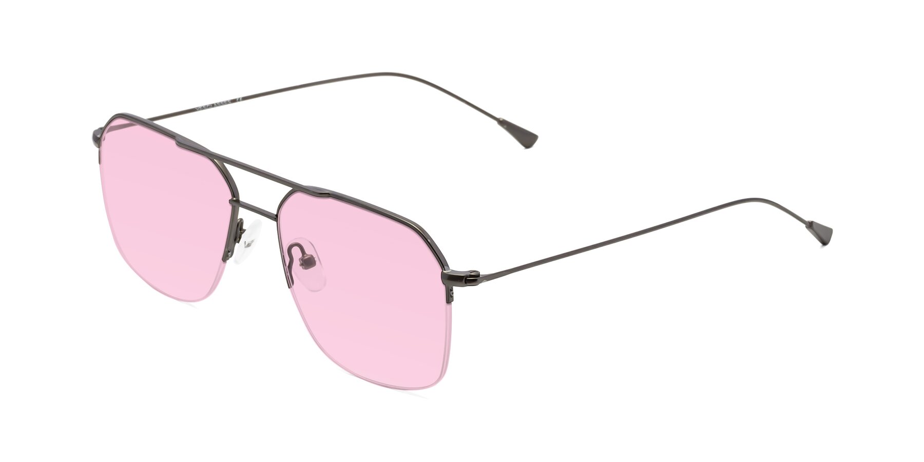 Angle of Largo in Gunmetal with Light Pink Tinted Lenses