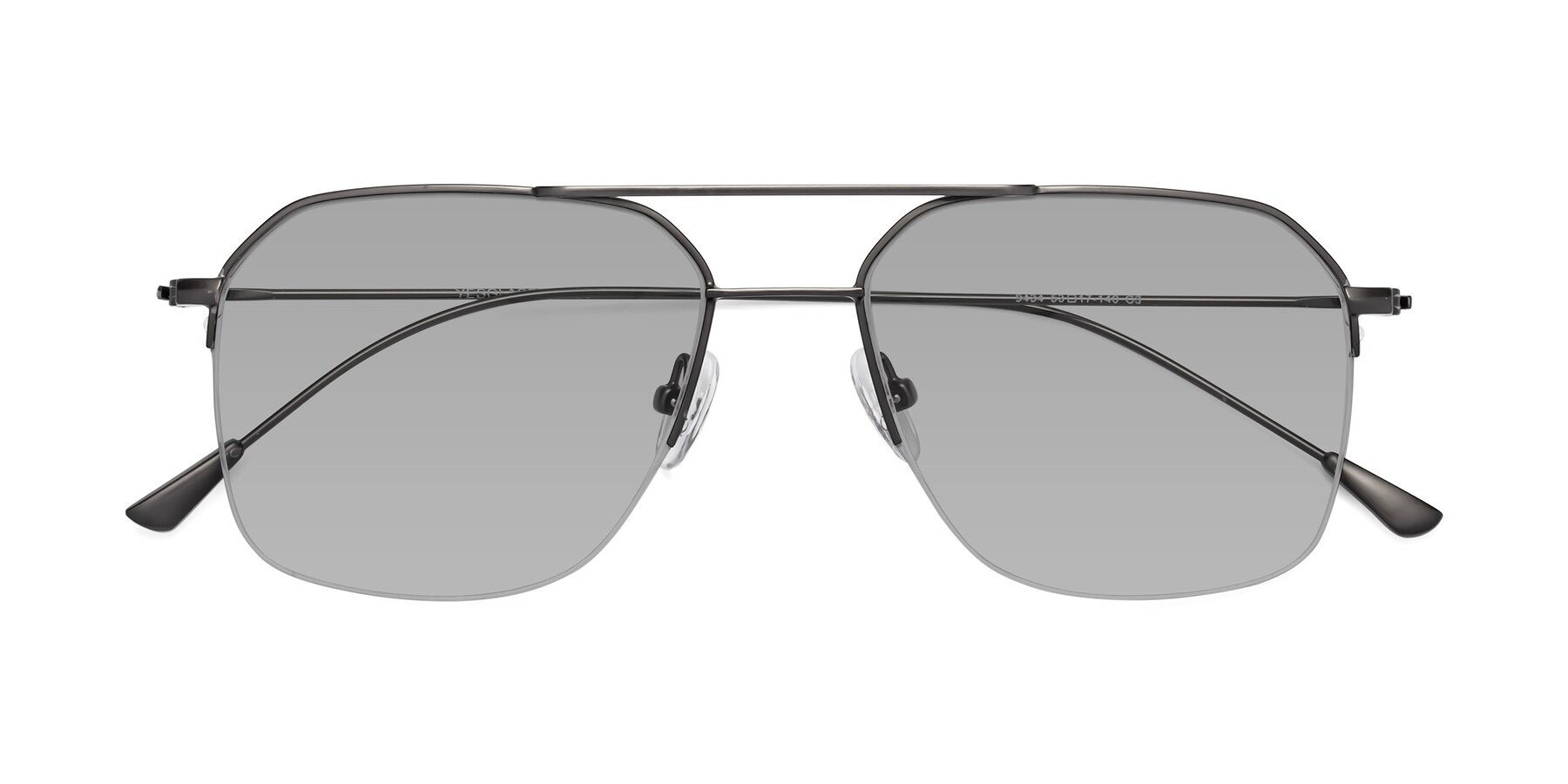 Folded Front of Largo in Gunmetal with Light Gray Tinted Lenses