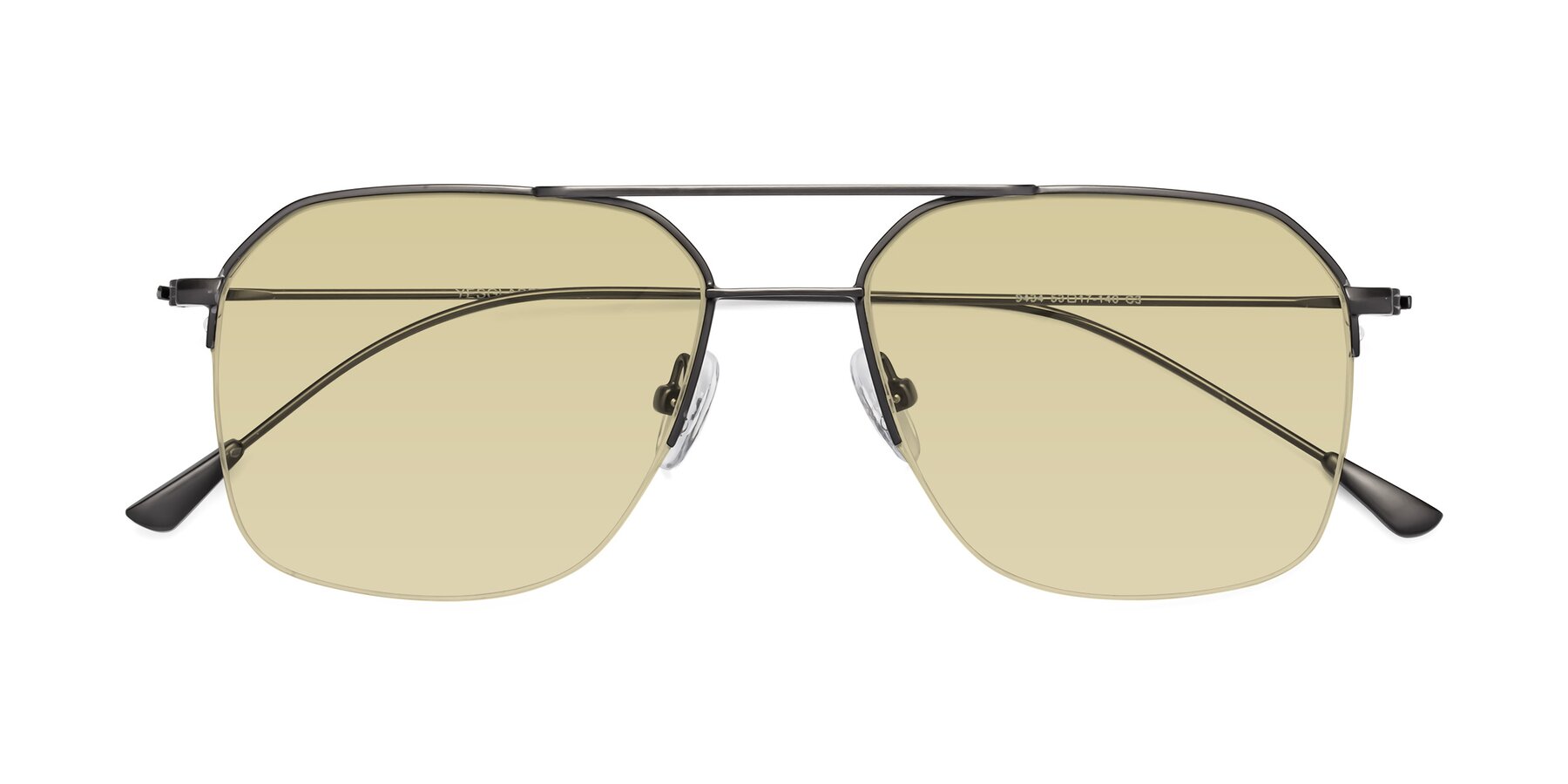 Folded Front of Largo in Gunmetal with Light Champagne Tinted Lenses
