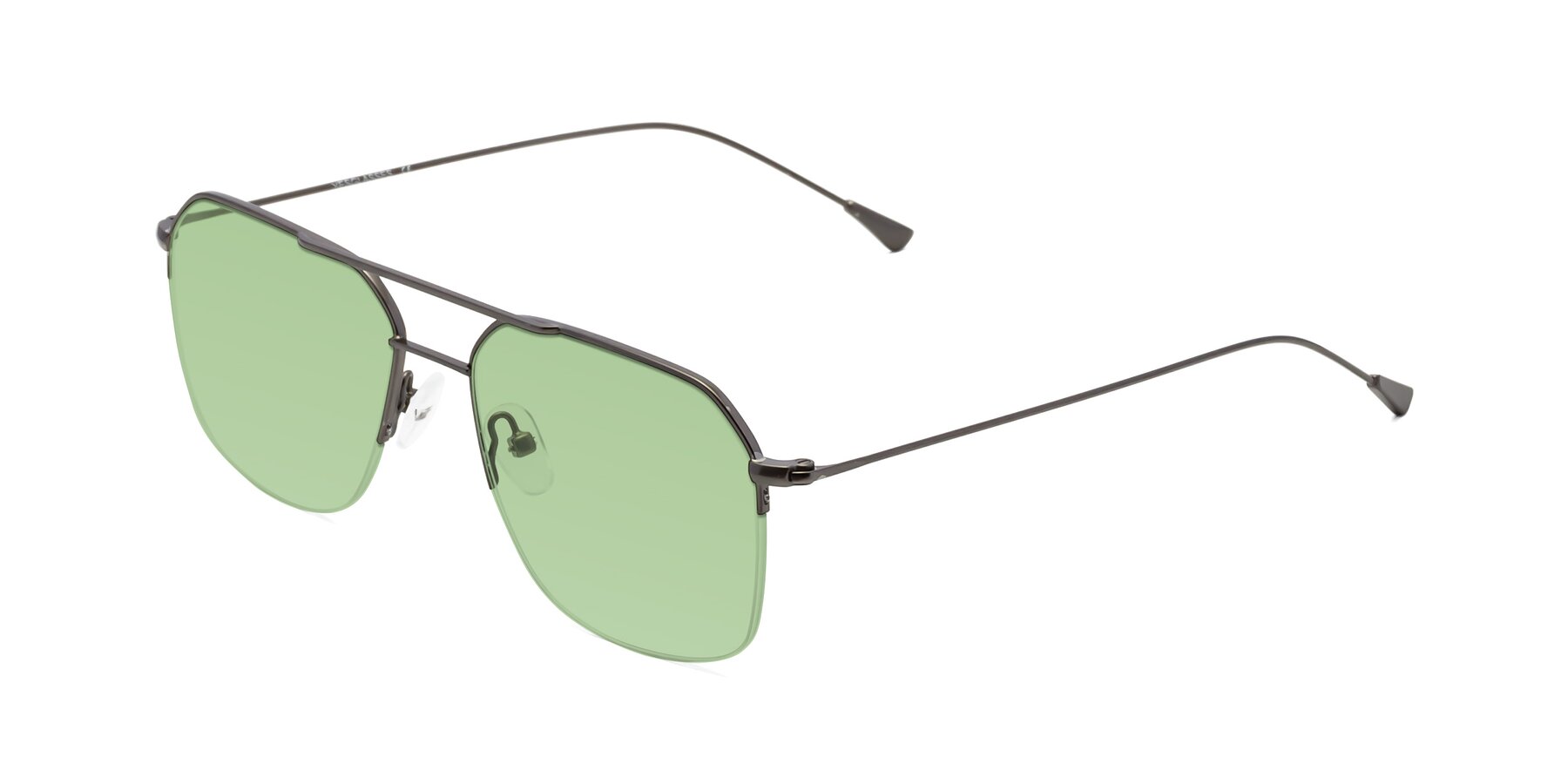 Angle of Largo in Gunmetal with Medium Green Tinted Lenses