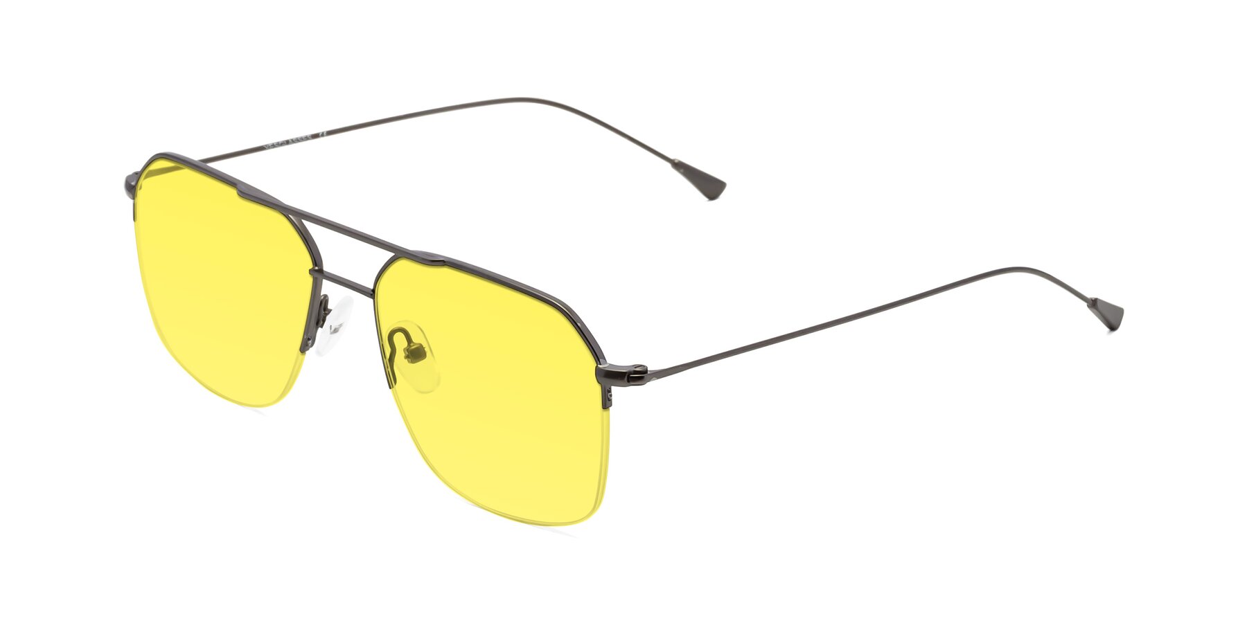 Angle of Largo in Gunmetal with Medium Yellow Tinted Lenses