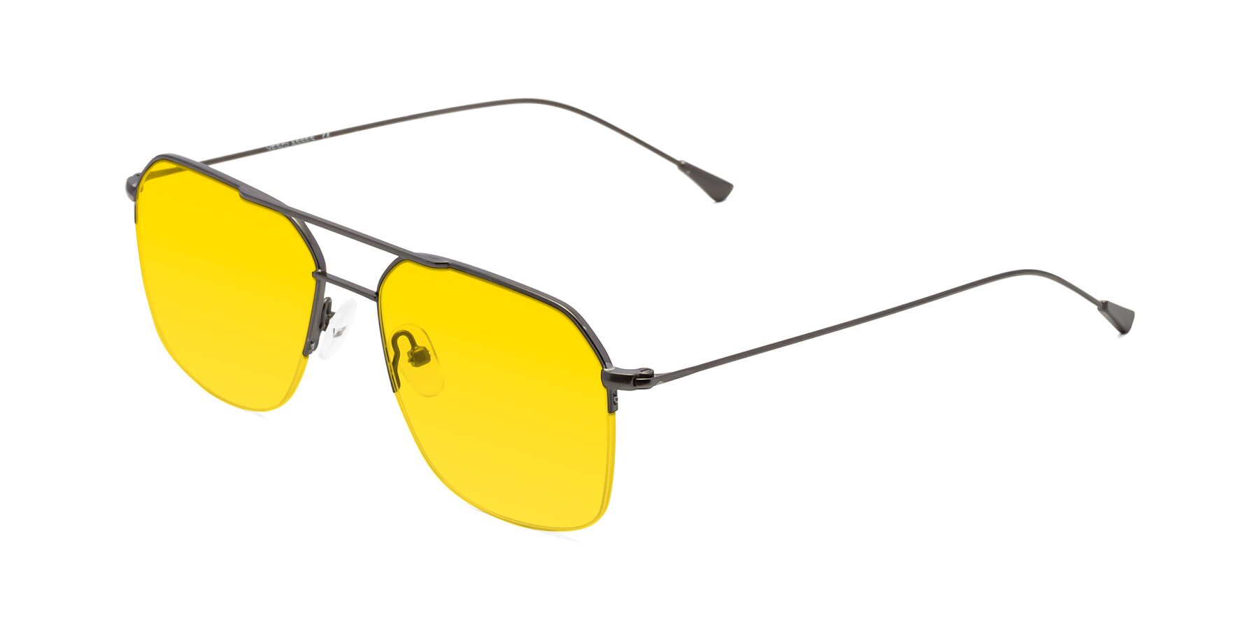 Angle of Largo in Gunmetal with Yellow Tinted Lenses
