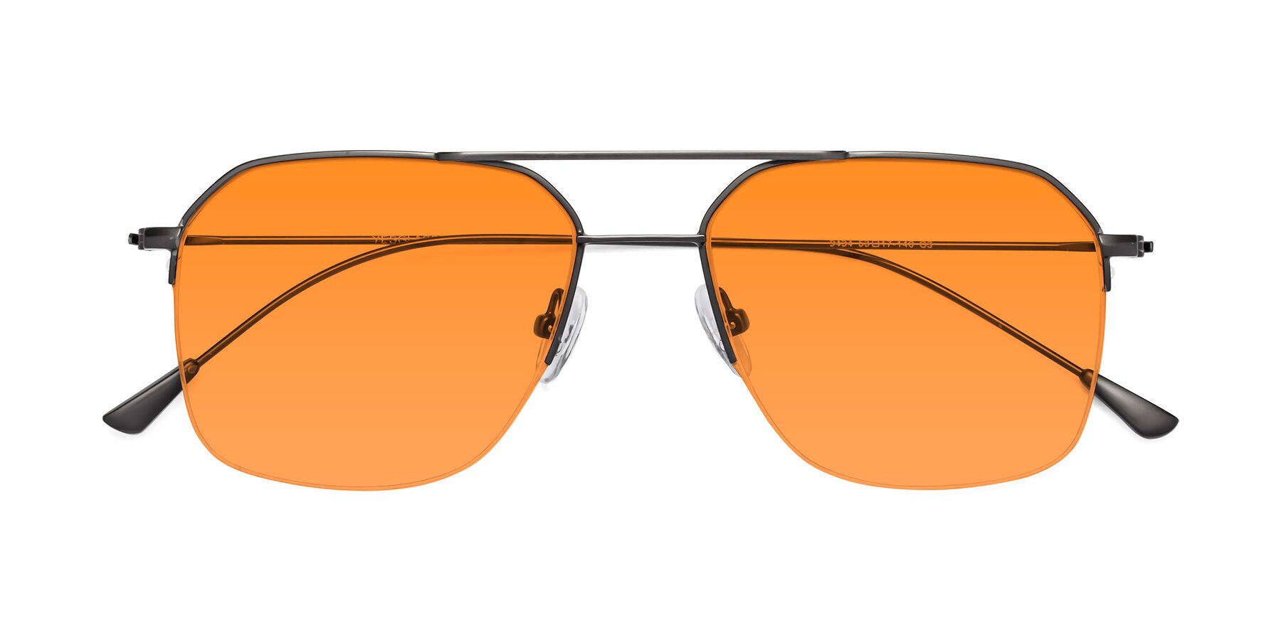 Folded Front of Largo in Gunmetal with Orange Tinted Lenses