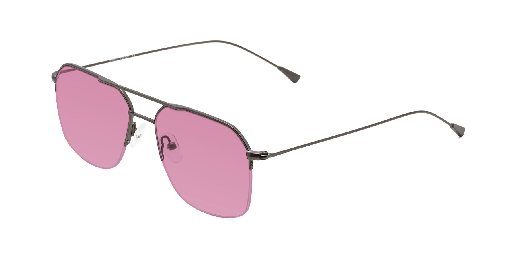 Angle of Largo in Gunmetal with Medium Wine Tinted Lenses