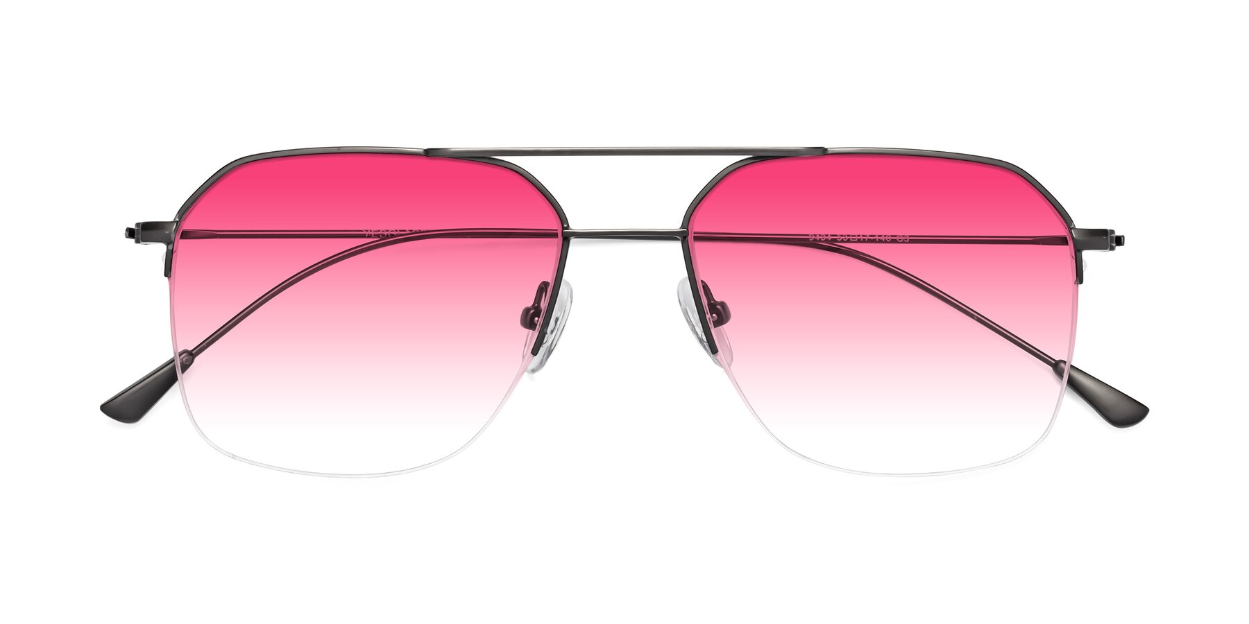 Folded Front of 9434 in Gunmetal with Pink Gradient Lenses