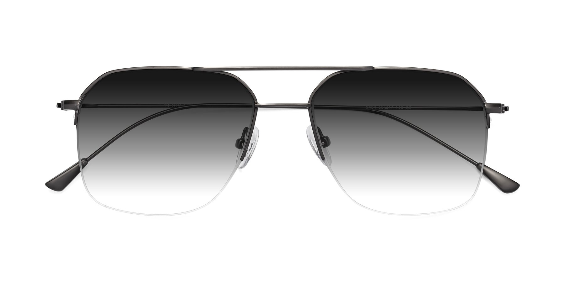 Folded Front of Largo in Gunmetal with Gray Gradient Lenses