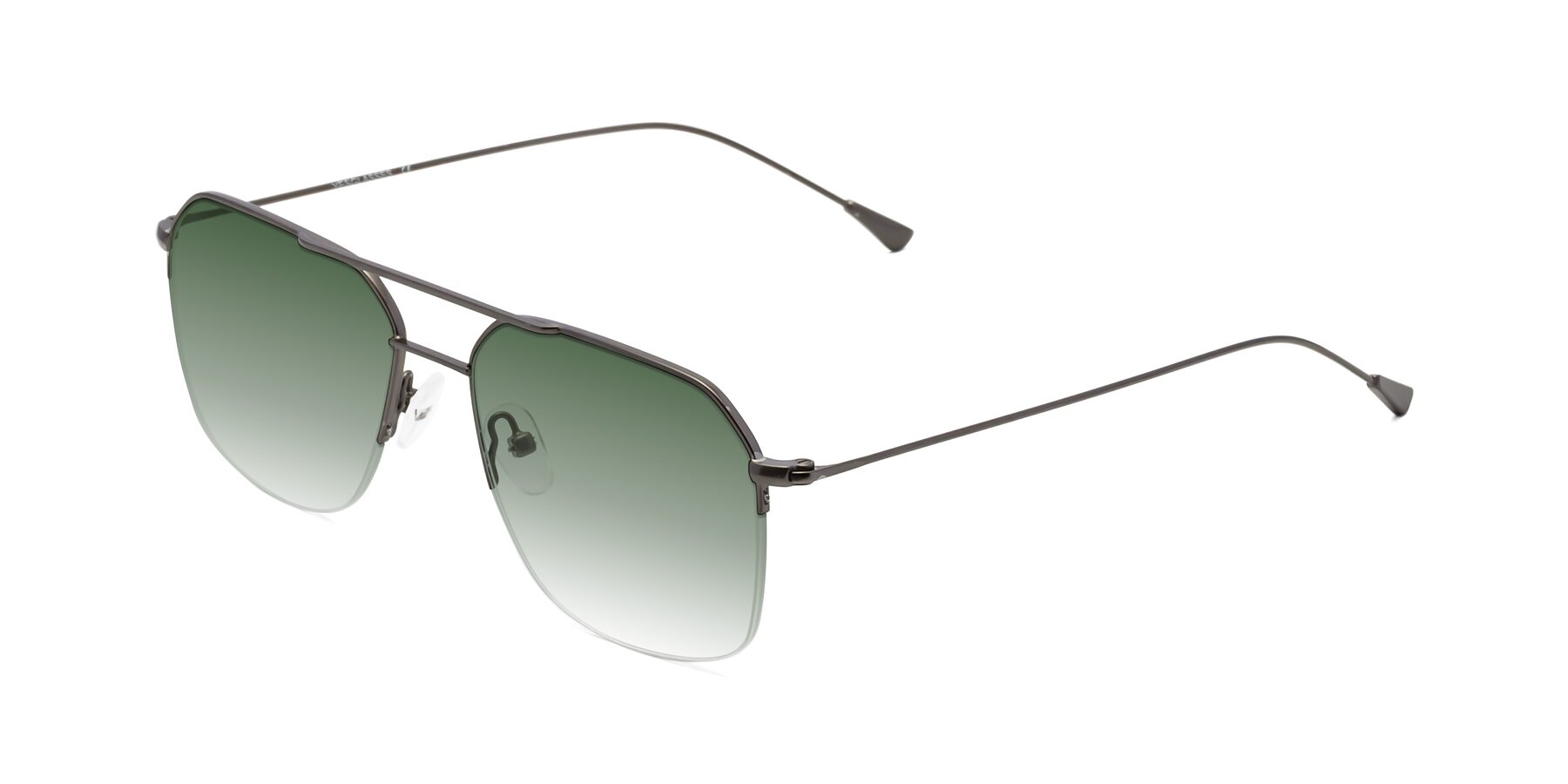 Angle of Largo in Gunmetal with Green Gradient Lenses
