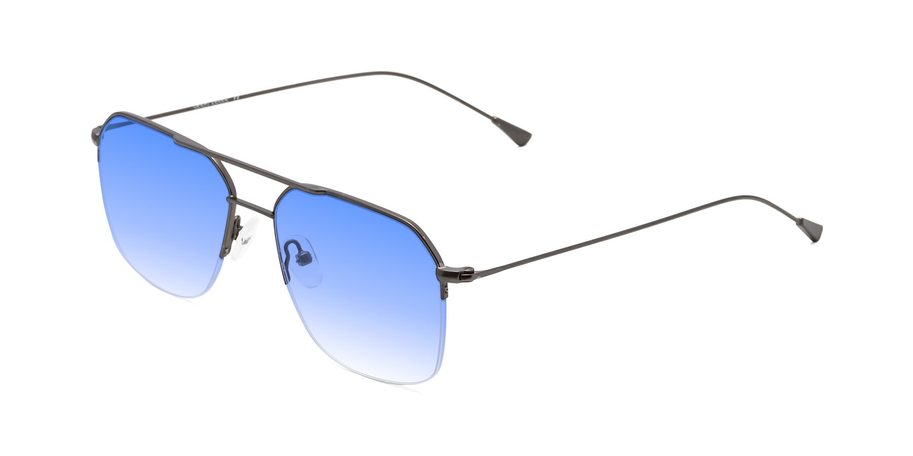 Angle of Largo in Gunmetal with Blue Gradient Lenses