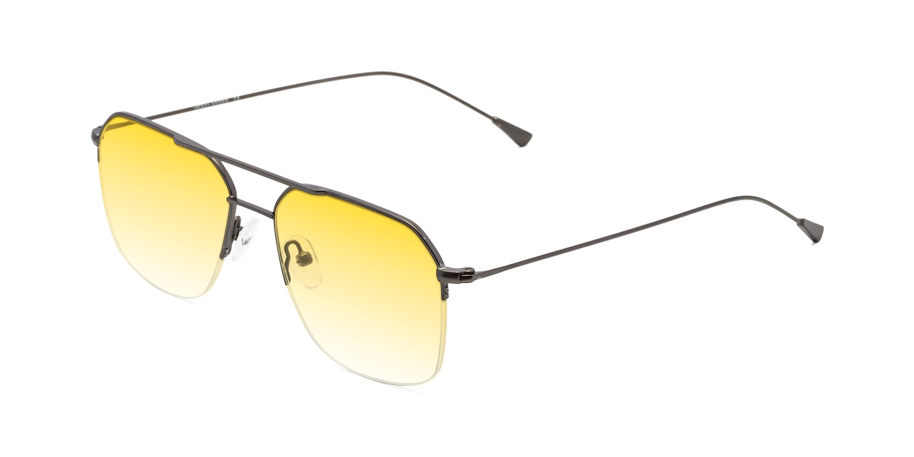 Angle of Largo in Gunmetal with Yellow Gradient Lenses