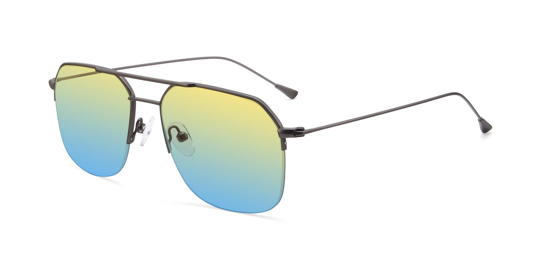 Angle of 9434 in Gunmetal with Yellow / Blue Gradient Lenses