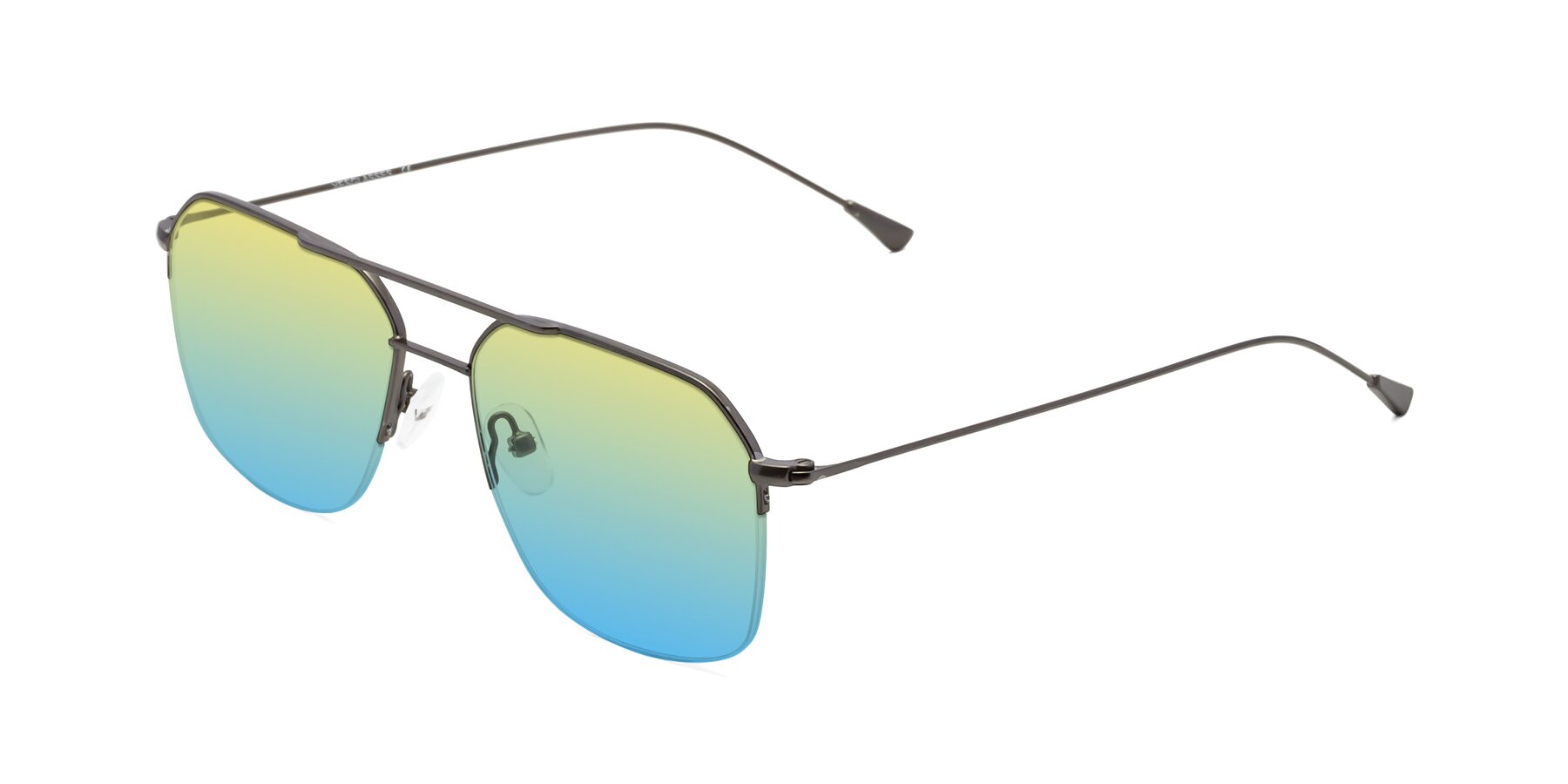 Angle of Largo in Gunmetal with Yellow / Blue Gradient Lenses