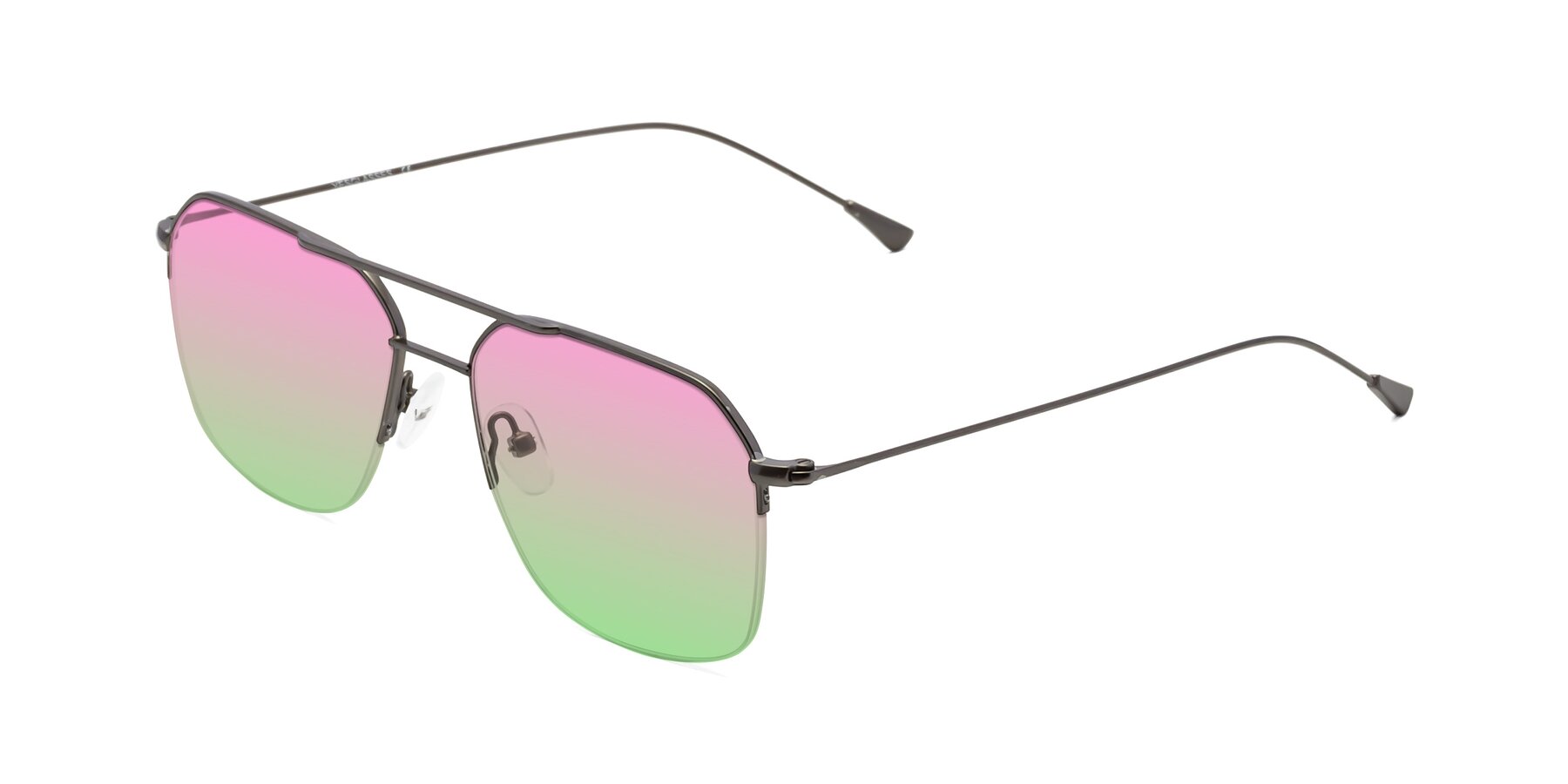 Angle of Largo in Gunmetal with Pink / Green Gradient Lenses