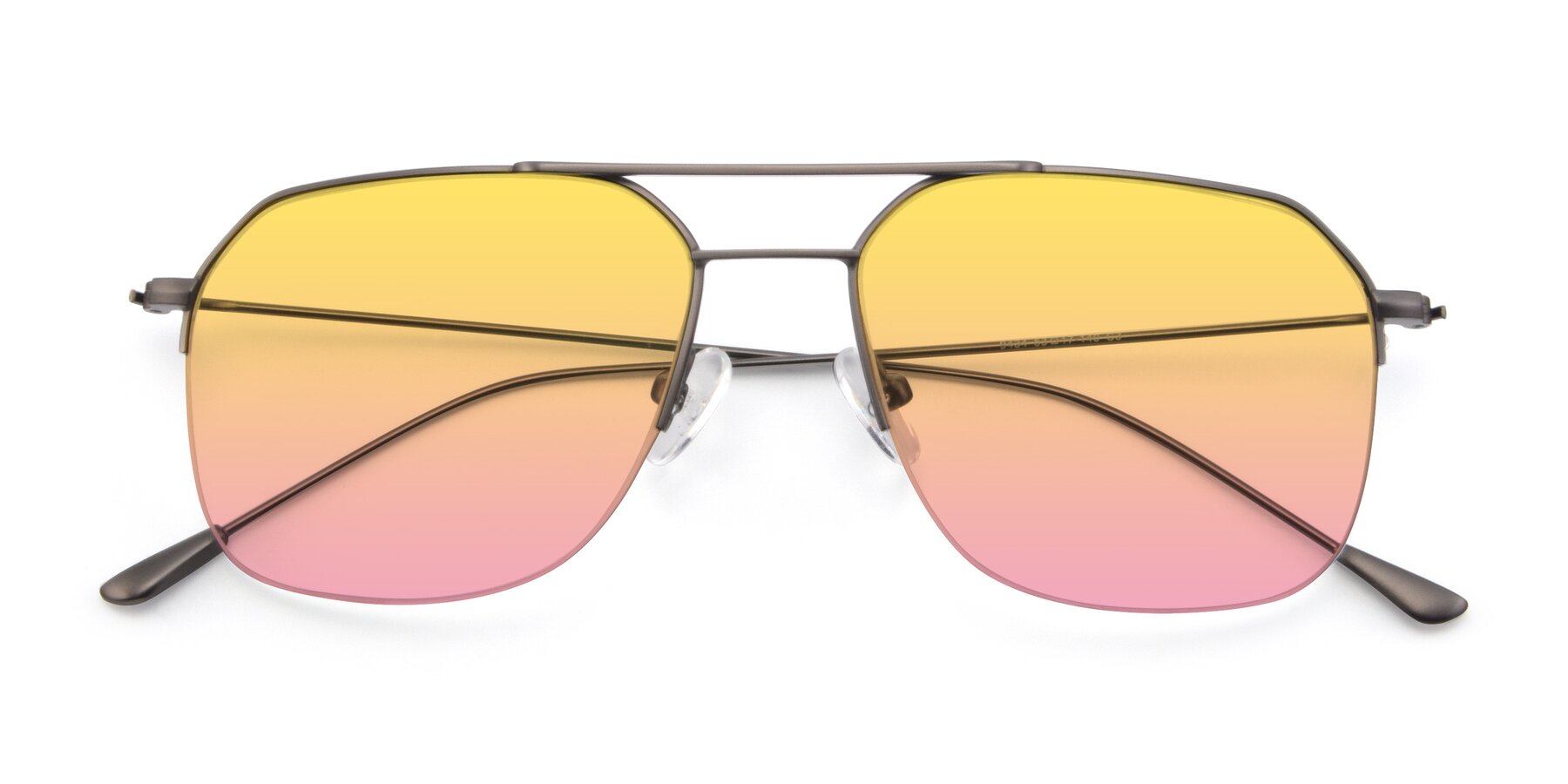 Folded Front of 9434 in Gunmetal with Yellow / Pink Gradient Lenses