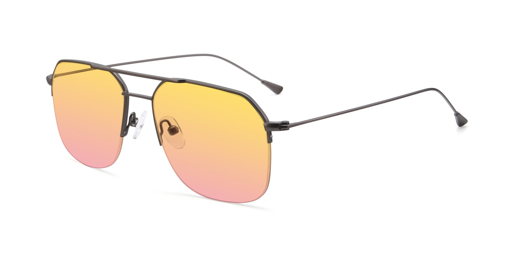Angle of 9434 in Gunmetal with Yellow / Pink Gradient Lenses