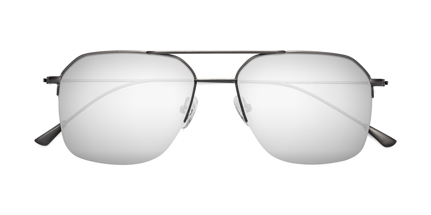 9434 - Gunmetal Flash Mirrored Sunglasses