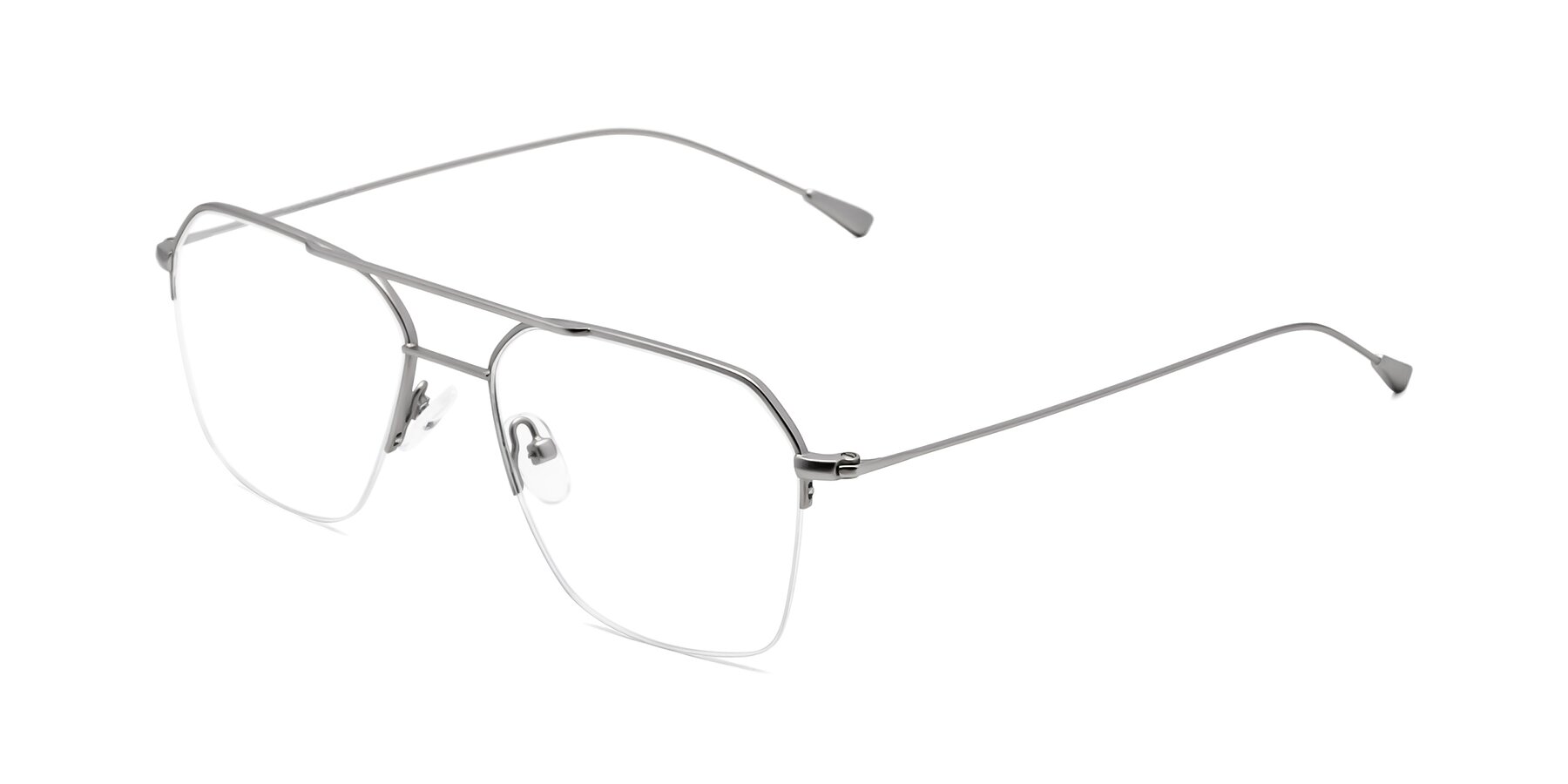 Angle of Largo in Silver with Clear Reading Eyeglass Lenses