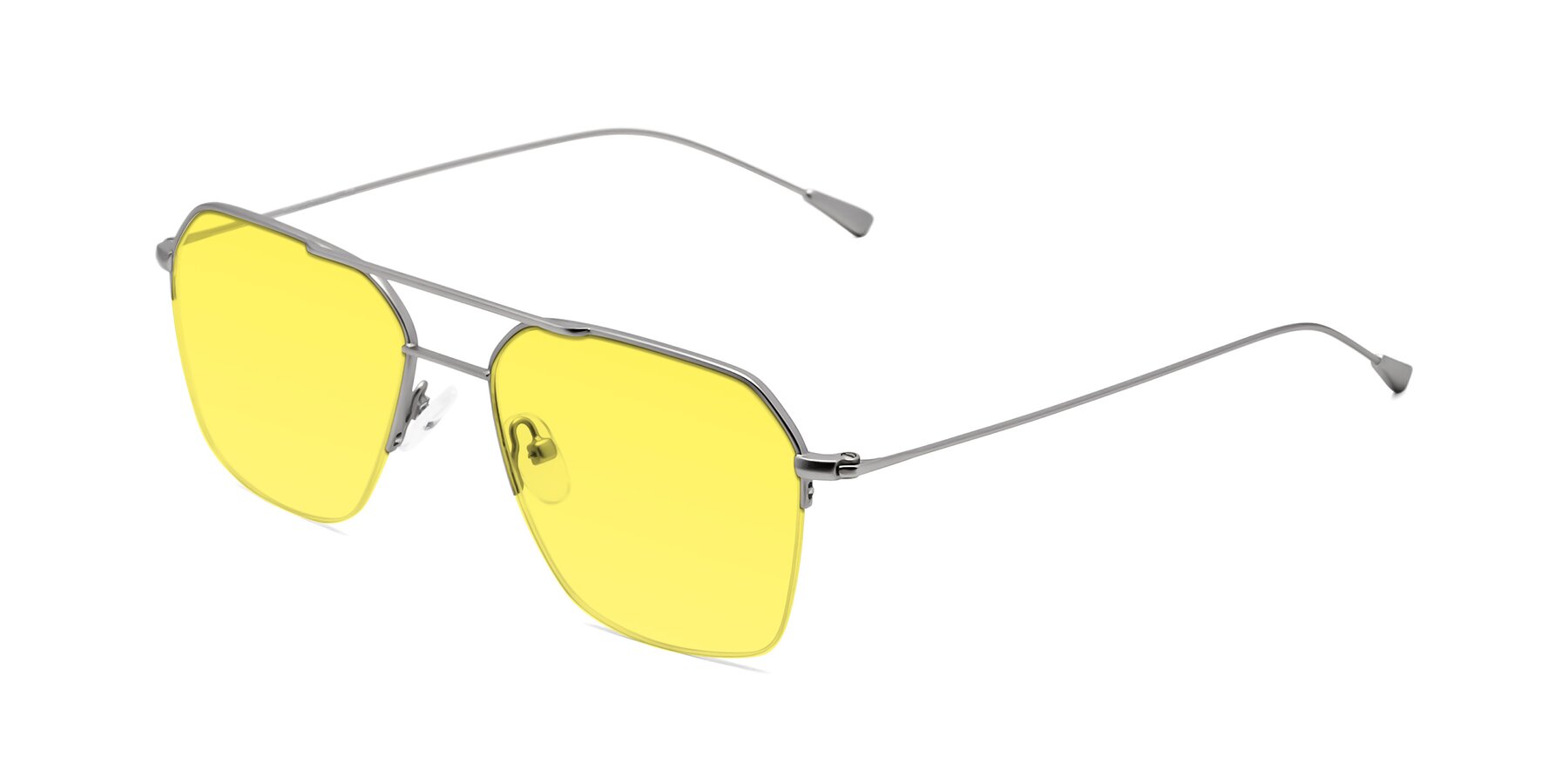 Angle of Largo in Silver with Medium Yellow Tinted Lenses