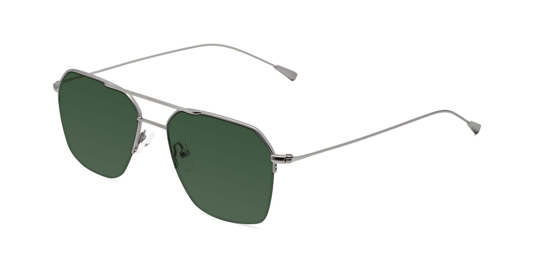 Angle of Largo in Silver with Green Tinted Lenses