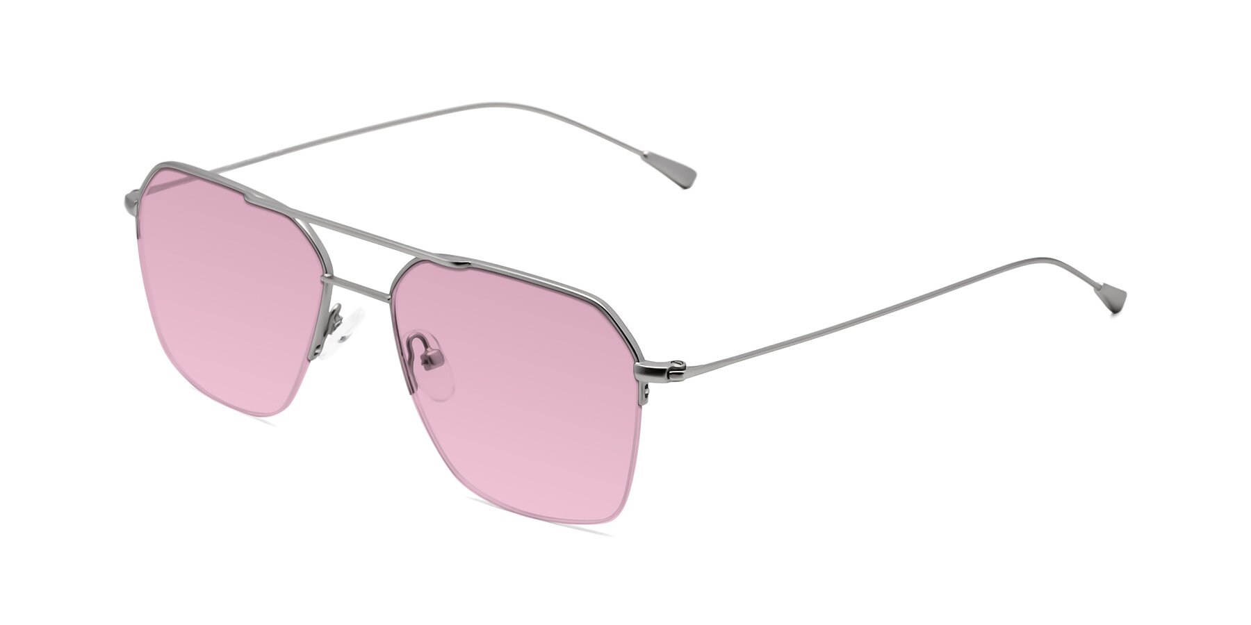 Angle of Largo in Silver with Light Wine Tinted Lenses