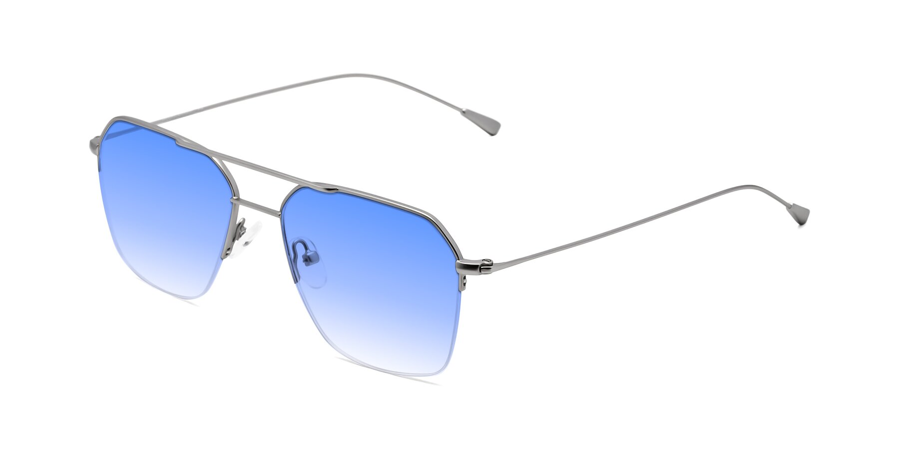 Angle of Largo in Silver with Blue Gradient Lenses