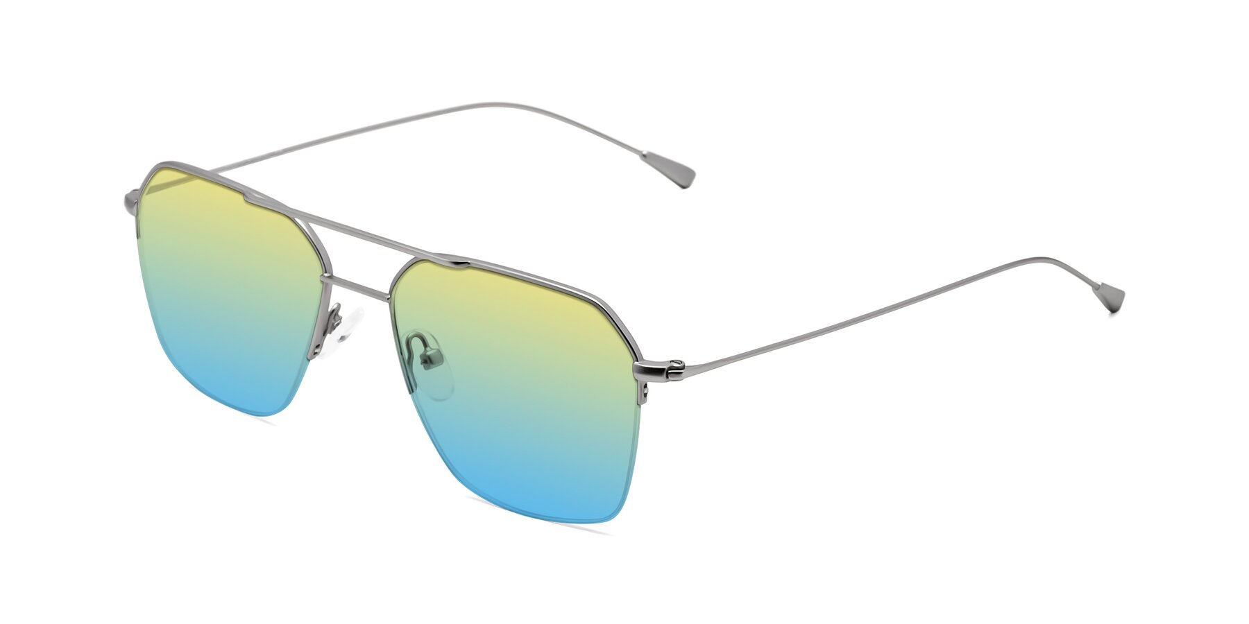 Angle of Largo in Silver with Yellow / Blue Gradient Lenses
