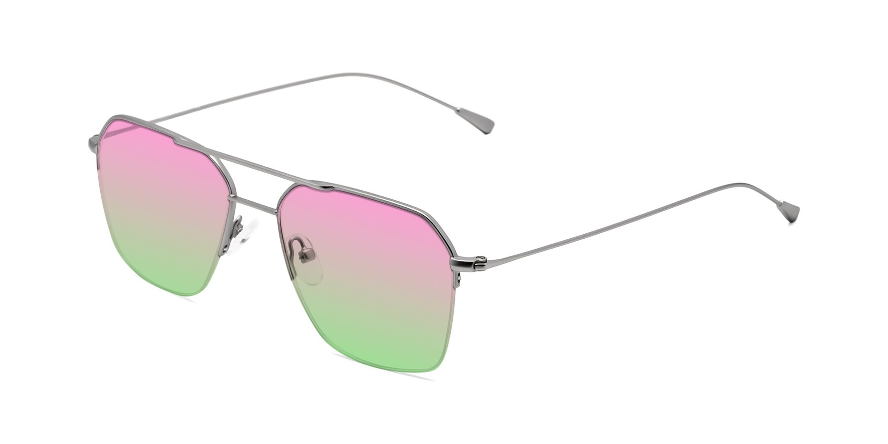 Angle of Largo in Silver with Pink / Green Gradient Lenses